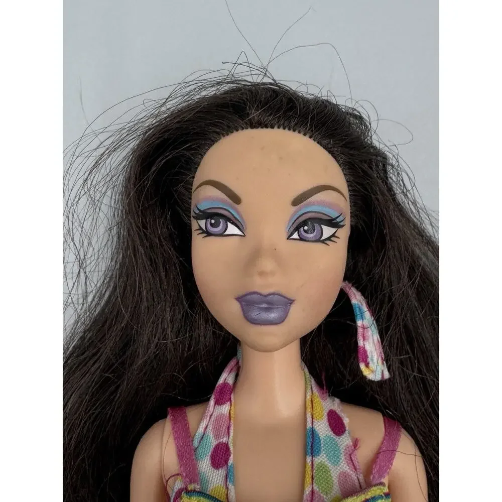 Mattel My Scene Barbie Doll NOLEE Black Hair Purple Eyes‎